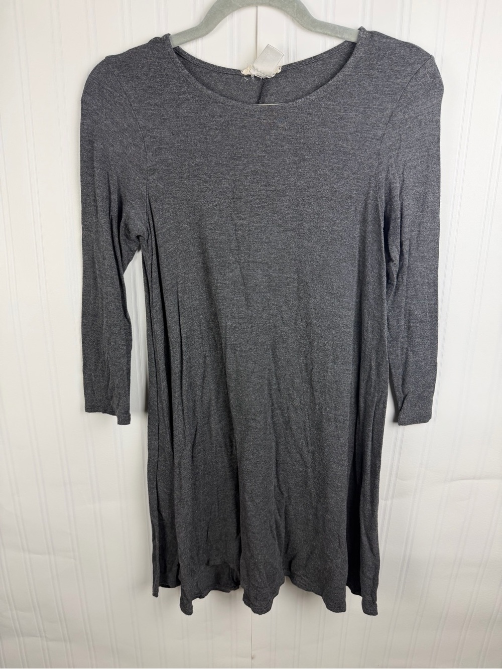 Amelia James Charcoal Scoop Neck Long Sleeve Dress